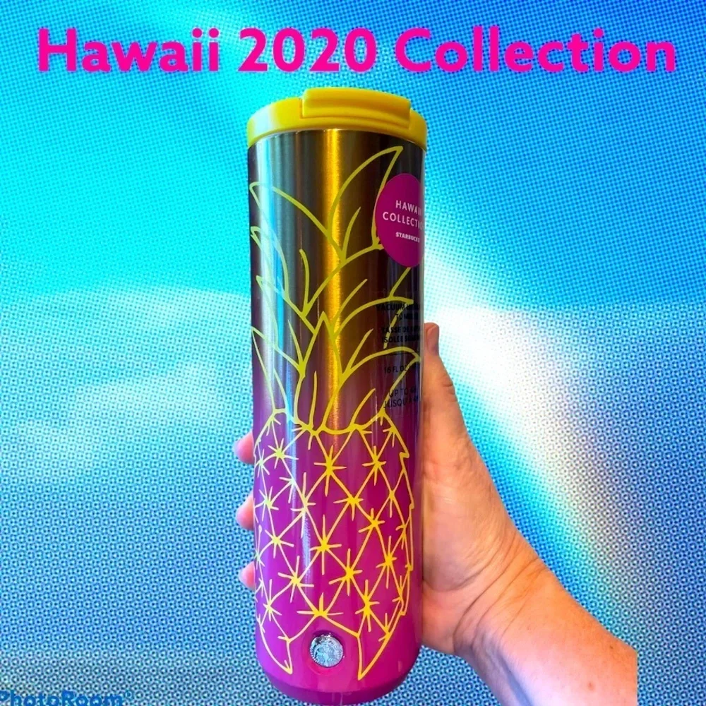New Starbucks HAWAII PINEAPPLE Metal Tumbler - Picture 1 of 4